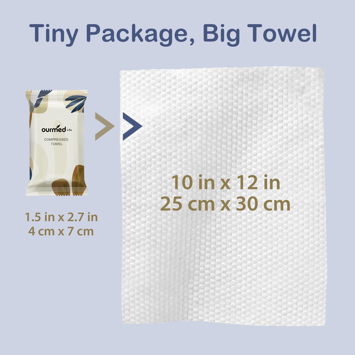 Ourmed Life Disposable Compressed Camping Face Towels
