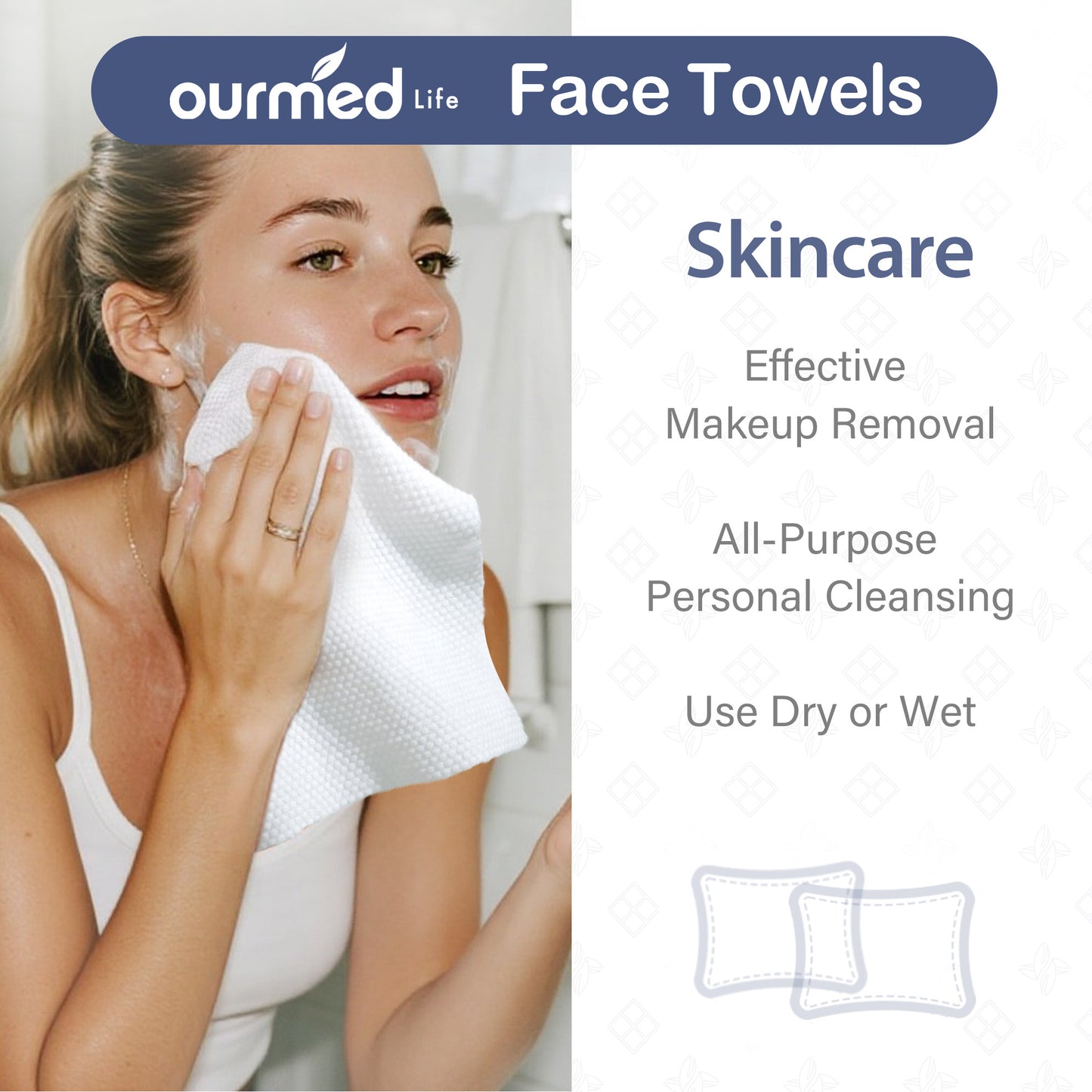 Ourmed Life Face Towels Compressed Box