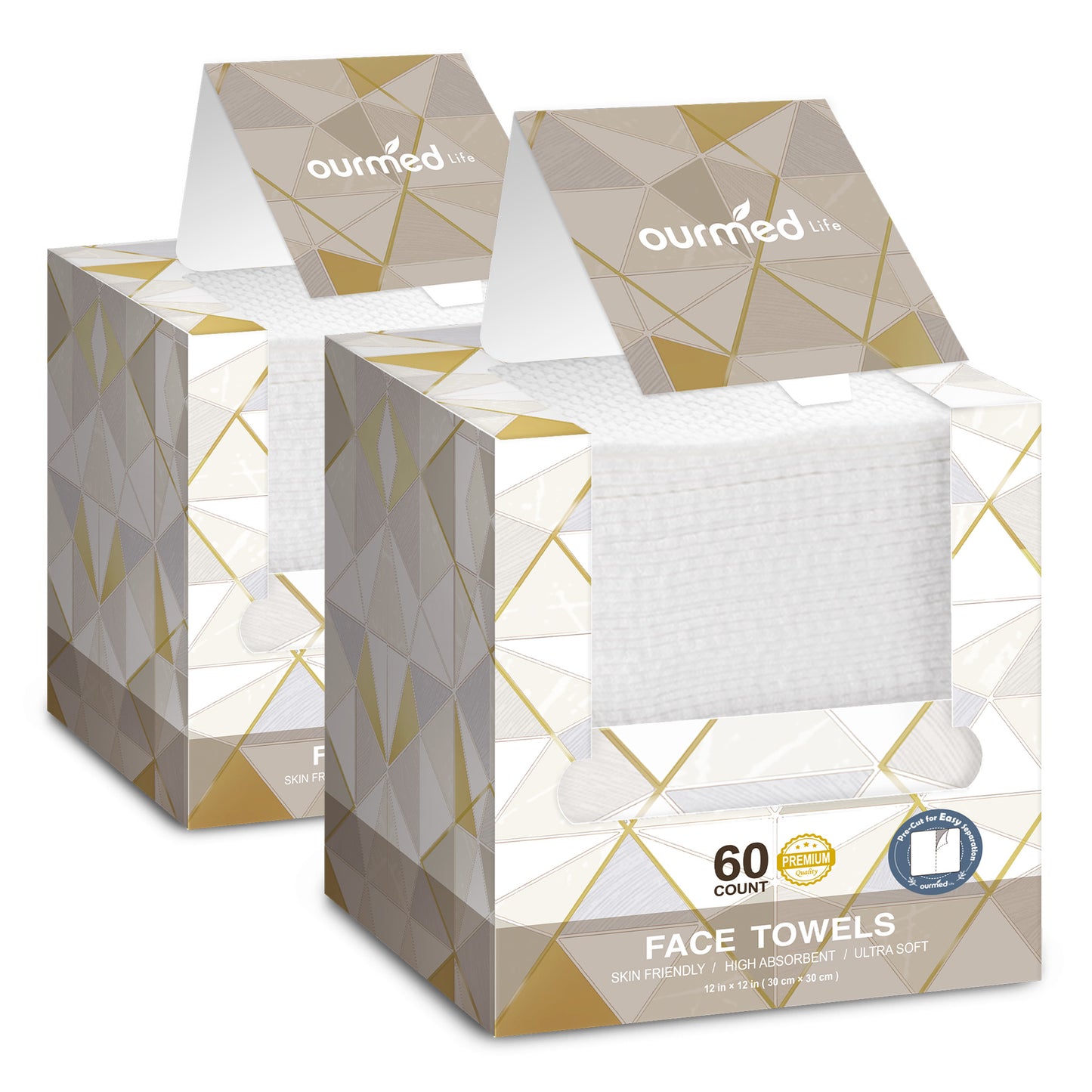 Ourmed Life Premium Pre-cut Face Towels