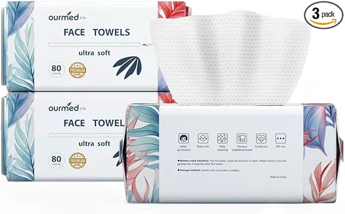 Ourmed Life Face Towels 80 Count