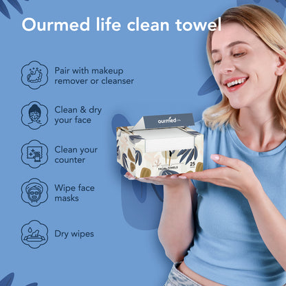 Ourmed Life Portable Clean Towels 25 Count