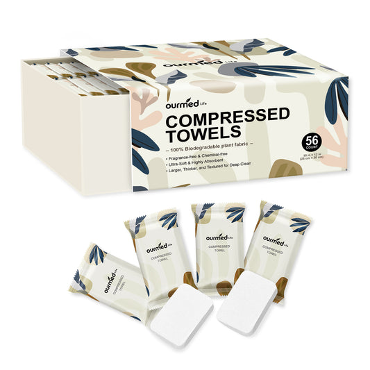 Ourmed Life Disposable Compressed Camping Face Towels