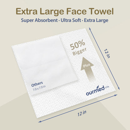 Ourmed Life Premium Pre-cut Face Towels