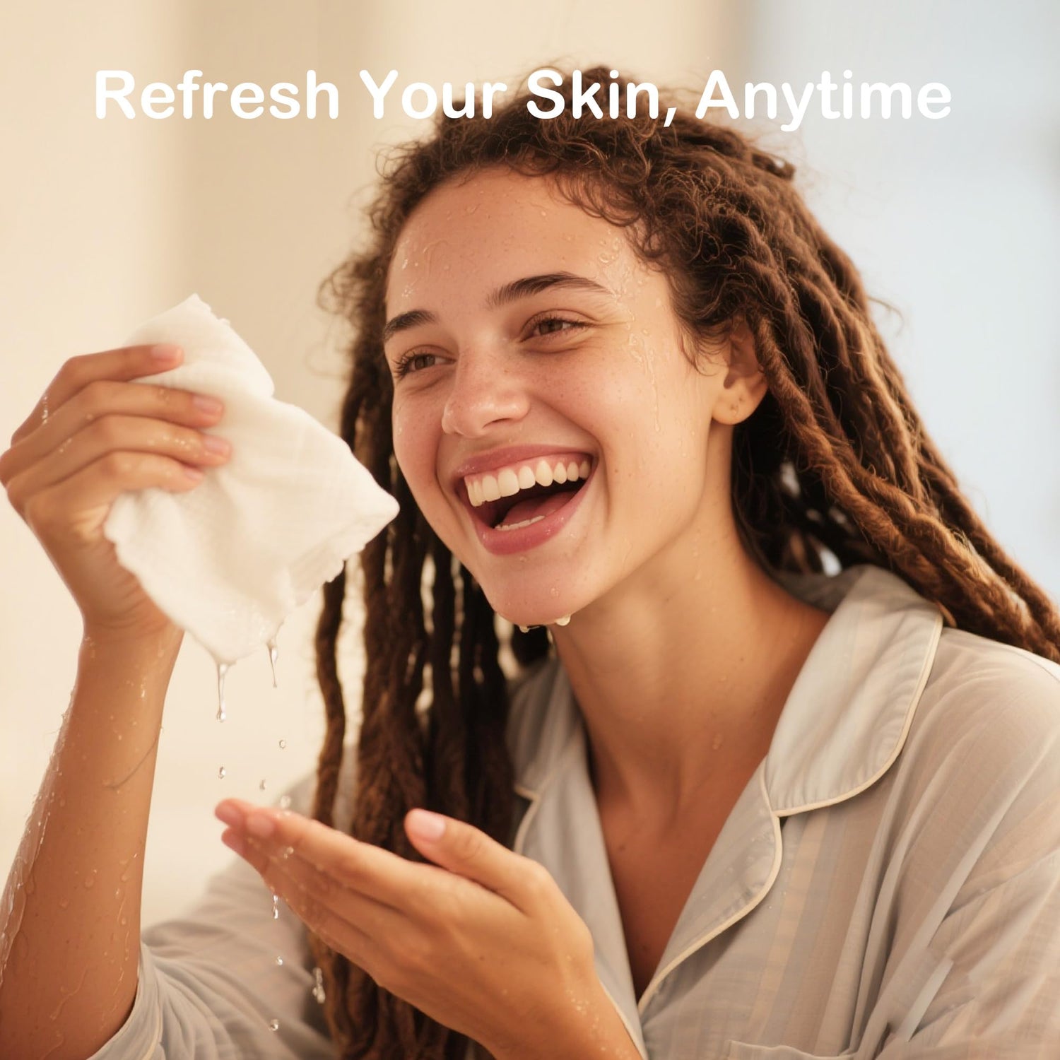 Ourmed Life Multi-Purpose Acrylic  Face Towel Holder & 50-Count Face Towels Set (12" x 10")