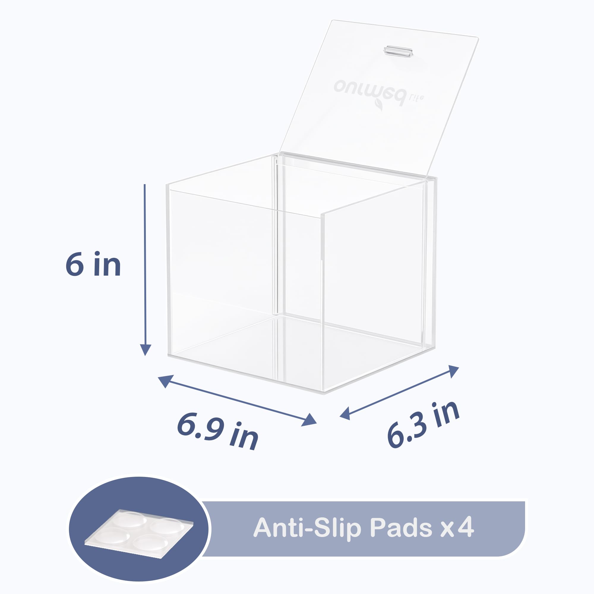 Multi-Purpose Acrylic  Face Towel Holder & 50-Count Face Towels Set (12" x 10")